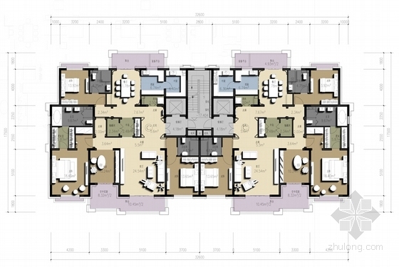 [北京]法式风格多层住宅区规划建筑设计方案文本-法式风格多层住宅区规划平面图