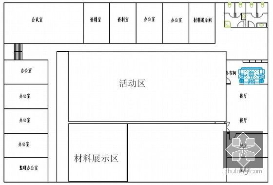 [浙江]国内著名房地产开发集团标准工程管理部模板（152页 编制详细）-办公室平面布置图