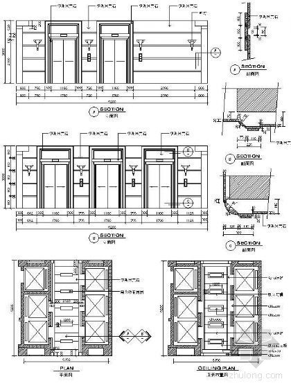 高层住宅楼梯间电梯间资料下载-电梯间详图Ⅳ