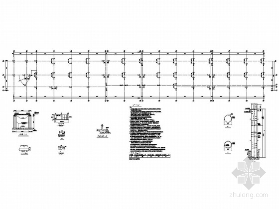古镇商业街平面图资料下载-[山东]地上2+1层框架结构商业街结构施工图
