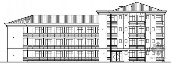 宿舍楼框剪建筑图资料下载-某四层综合宿舍楼建筑施工图