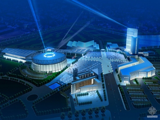 大型体育建筑方案文本资料下载-[武汉]某体育中心规划、单体建筑方案文本