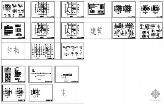 某三层别墅建筑、结构、给排水施工图-4