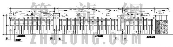 木栅栏CAD节点图资料下载-木栅栏施工图