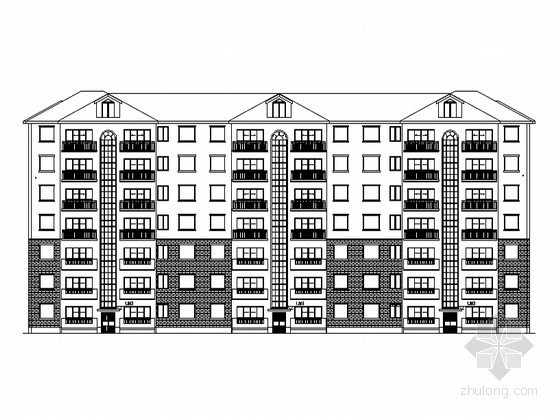 多层框架住宅楼毕业设计资料下载-[武汉市]某小区框架结构七层住宅楼建筑施工套图(毕业设计)