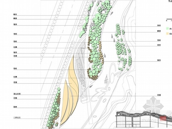 滨水公园植物配置设计资料下载-[舟山]城市滨水景观深化设计方案二（技术指标、苗木概算、景观设计说明）
