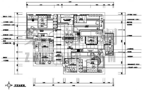 多层住宅建筑南梯平面图资料下载-南都花城装修平面图