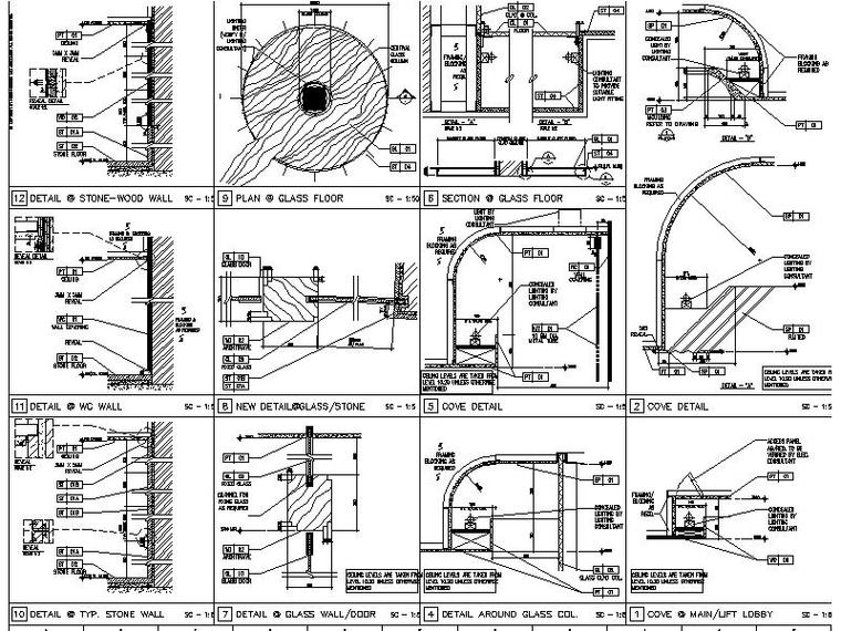 室内节点剖面资料下载-[超全]5600多套室内设计施工图大样节点剖面图合集