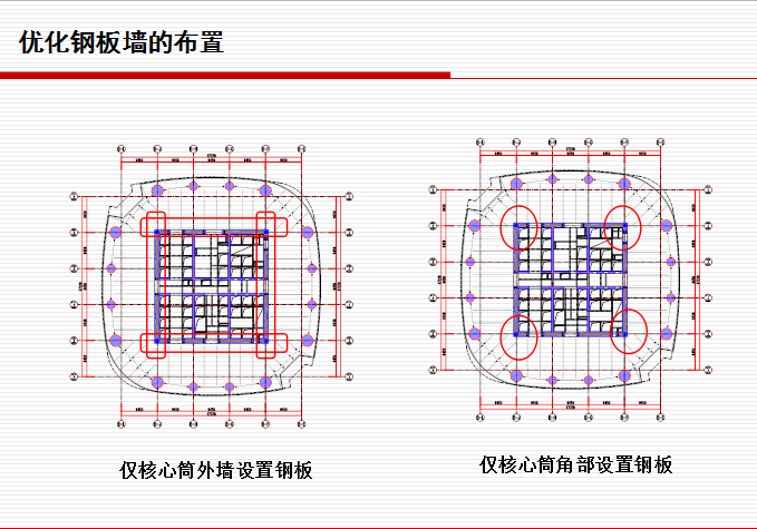 [华东建筑院]超高层建筑施工中的结构问题（共56页）-优化钢板墙的布置