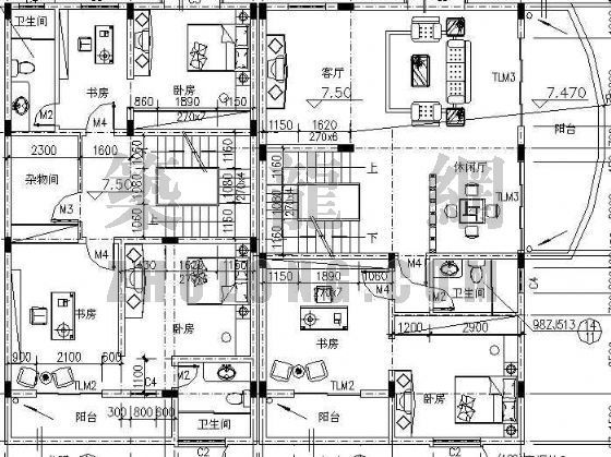 某私人别墅建筑、结构 、电气 、给排水施工图-4