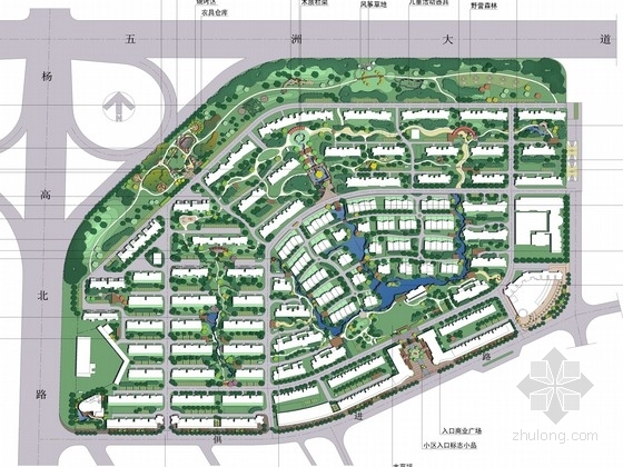 住宅区景观设计模型资料下载-[上海]简单大方住宅区景观设计方案