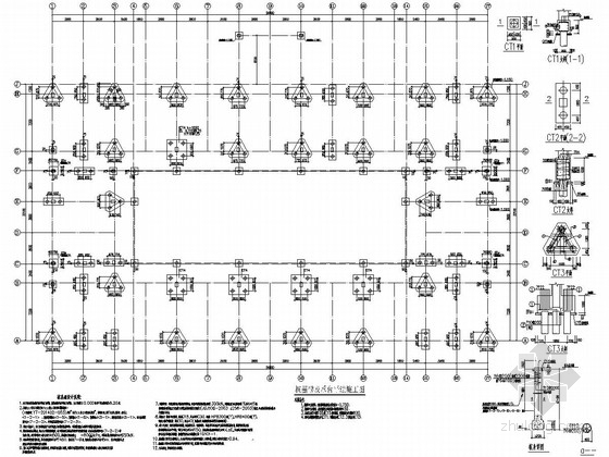 18层框架结构资料下载-[湖南]地上二层框架结构办公楼结构施工图