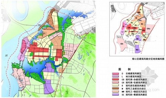 [湖南]滨湖城区风貌规划设计方案文本-滨湖城区风貌规划总平面图 