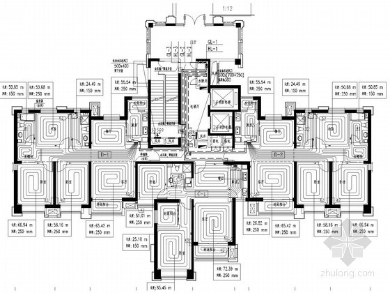 高层住宅建筑建筑图资料下载-[天津]高层住宅建筑采暖通风系统设计施工图（大院设计）