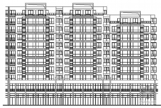 十层住宅楼设计图资料下载-[江苏盐城]某十层住宅楼（10号楼）建筑方案图