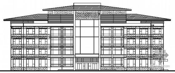 花园式屋顶CAD资料下载-某花园式五层酒店建筑施工图