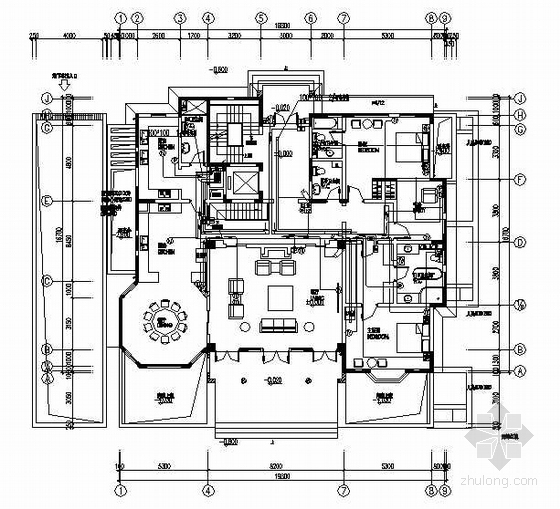 二层餐饮建筑图纸资料下载-上海某二层别墅电气图纸