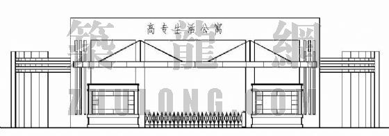 学校大门立面CAD资料下载-学校大门施工图