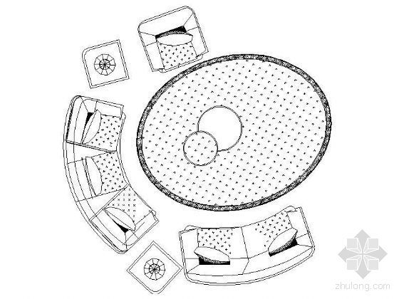 cad客厅图库资料下载-客厅沙发平面图块集
