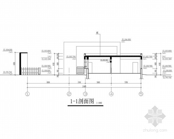 某简洁型大门方案图- 