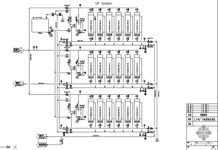 纯净水处理图cad资料下载-某高纯水处理系统设计图纸