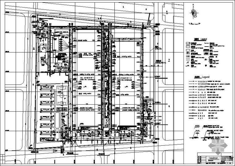 大型厂房设计施工图资料下载-某大型工业厂房综合管线施工图