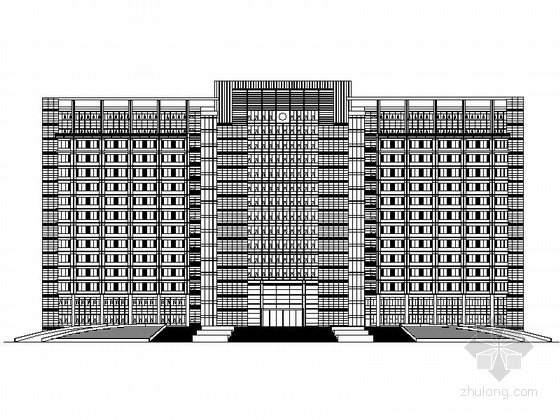 7层行政办公楼建筑设计资料下载-[南通]某十六层行政办公楼建筑施工图