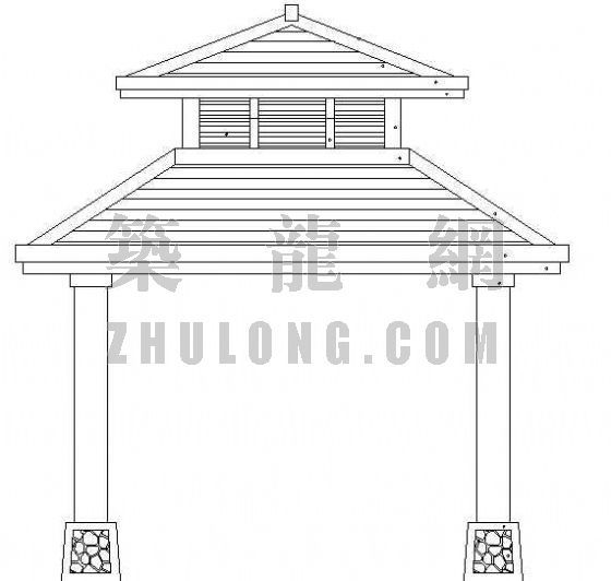 重檐八角亭基础资料下载-双层重檐亭施工详图