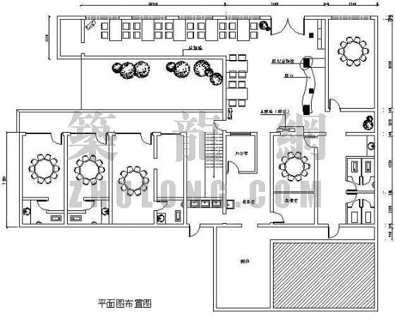 装修餐厅CAD图资料下载-某主题餐厅装修图