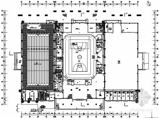 桁架体育中心施工图资料下载-[温州]体育中心暖通施工图