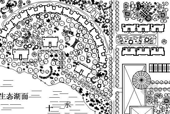 小区景观总平面cad景观资料下载-某小区景观规划总平面