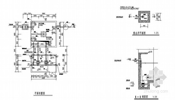 清水池建筑资料下载-某150方清水池构造详图