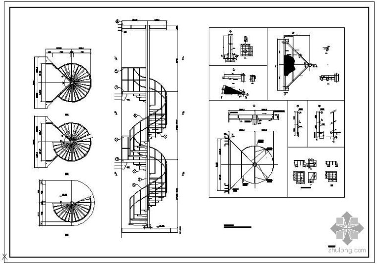不锈钢大样节点资料下载-某钢楼梯大样节点构造详图
