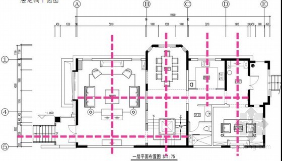 房地产项目精装修户型设计要点（上篇 全部图片说明）ppt 共185页-一层平面布置图 