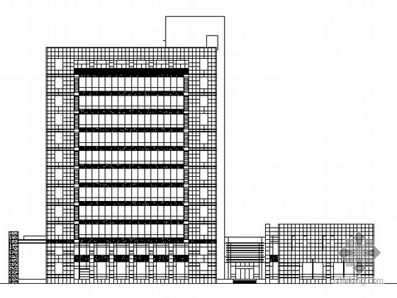 12层行政办公楼建施图资料下载-某十二层政府办公楼建筑施工图