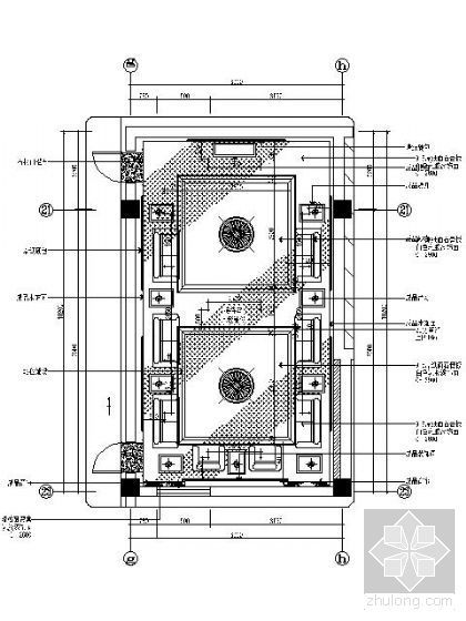 接待中心建筑平面图资料下载-会议接待室平面图