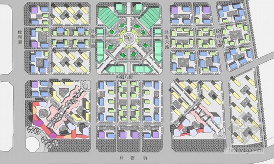 某大型城市综合体概念设计方案（美国某事务所）-平面 