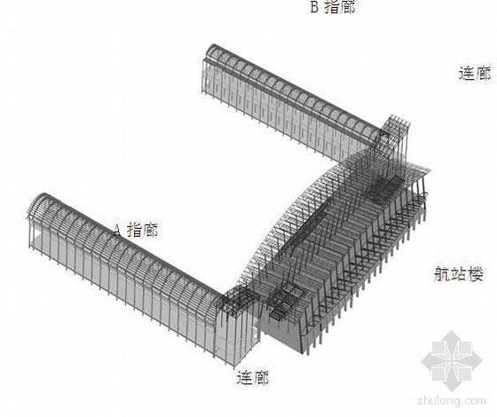 8m跨钢结构图资料下载-武汉某机场航站楼钢结构施工组织设计（钢结构桁架 鲁班奖 现场拼接）