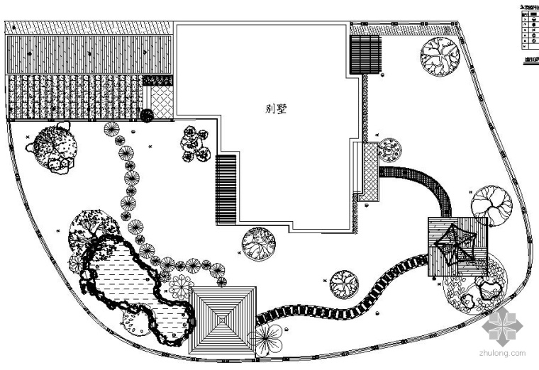 酒店景观设计方案CAD资料下载-某别墅景观设计方案