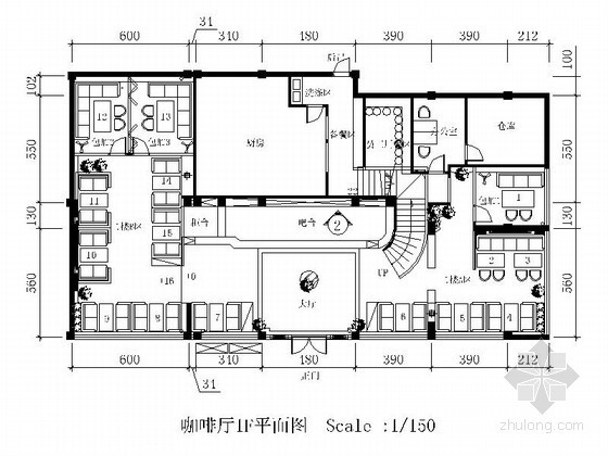 CAD咖啡厅设计图资料下载-某时尚现代咖啡厅设计装修图