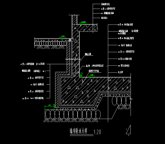 cad防水大样资料下载-地下防水及其他大样CAD图纸