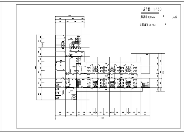 韶关建筑资料下载-韶关粤北第二人民医院传染病房楼设计方案及施工图（21张）