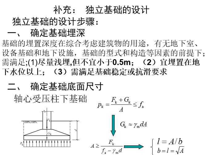 多高层建筑结构设计-独立基础设计