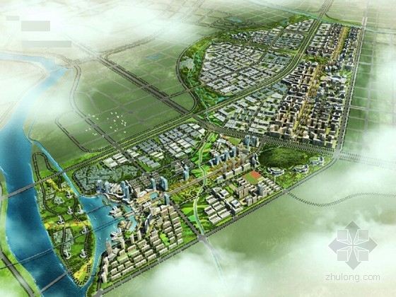 美式绿色宜居小镇资料下载-[浙江]绿色生态宜居复合型产业新城规划方案