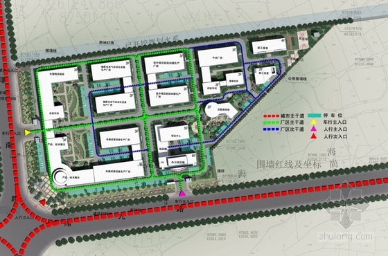 [安徽]现代风格创意产业园规划及单体建筑设计方案文本（含CAD）-现代风格创意产业园规划分析图