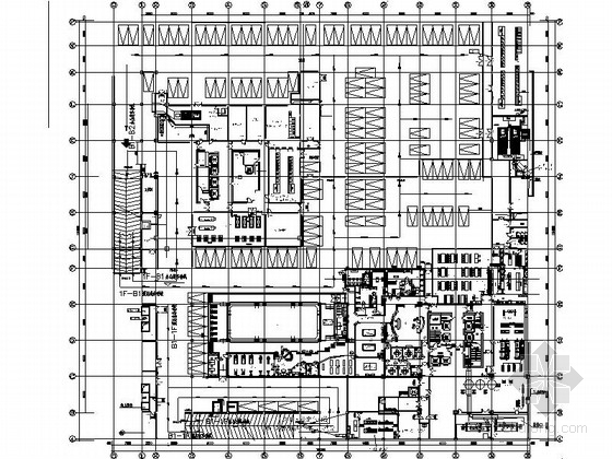 中式饭店门头CAD图资料下载-[江苏]五星高层大饭店地下一层康体中心装修CAD施工图（含效果）