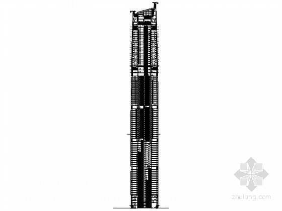大型商业建筑平面CAD资料下载-[湖北]88层大型中央商业中心建筑各层平面施工图