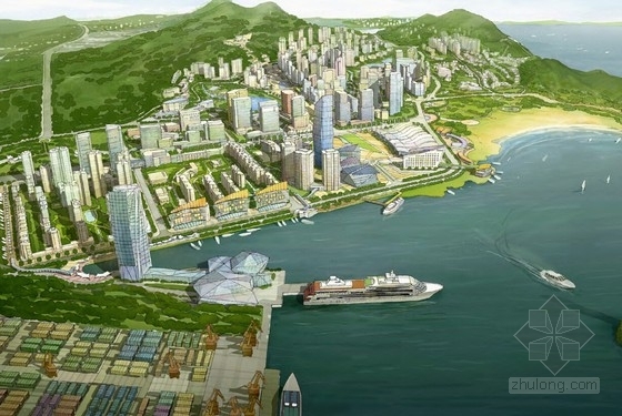 港口建筑方案文本资料下载-[江苏]港口城市CBD商务核心区规划设计方案文本（200多张图纸 推荐下载）