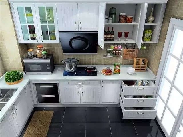 厨房水槽su资料下载-教你小户型柜子怎么装，客厅卧室厨房柜子装修效果