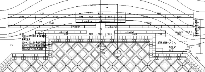 [江西]低碳高端居住区景观设计全套施工图（赠PDF施工图）-门楼小景墙平面图